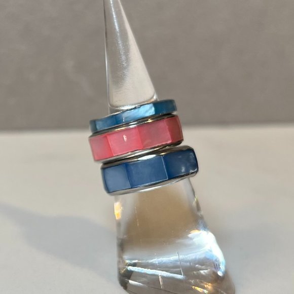 Silver Stacking Rings - Set of 3 Southwest Handmade Artisan Rings - Picture 6 of 16